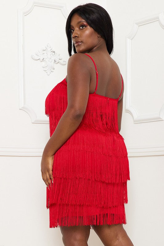 chinese dress ladies Shop 1920s Dresses - Multi-Layered Fringe Plus Size Dress main image 0