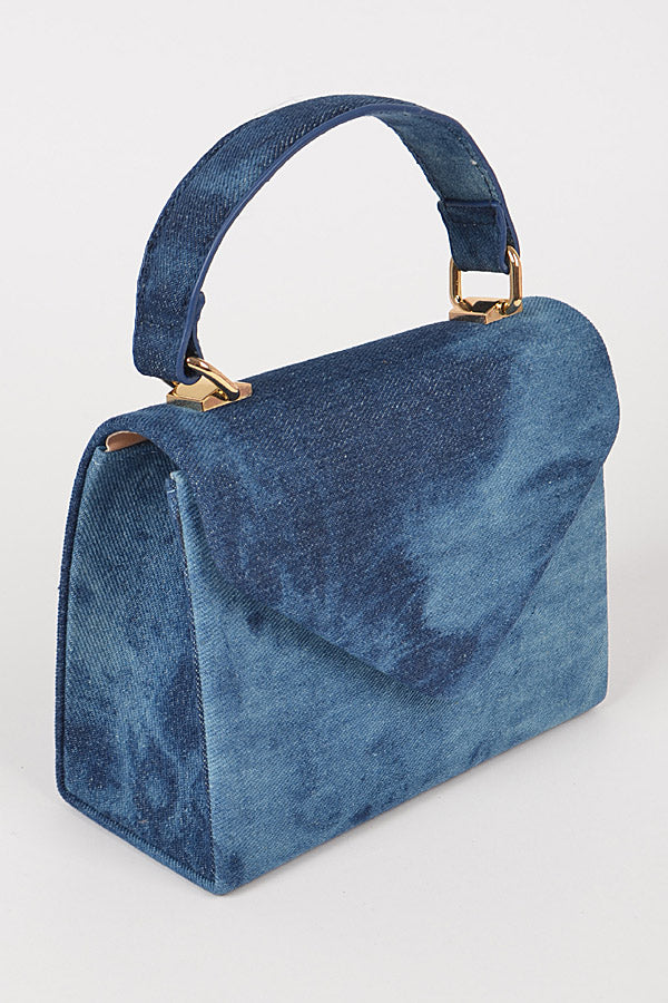 Washed Denim Single Handled Clutch – Blacque Onyx Apparel