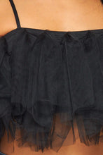 Sweet Surprise Puffy Tulle Cold Shoulder Crop Top