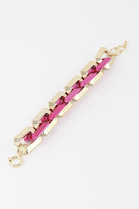 Two Toned Link Chain Bracelet