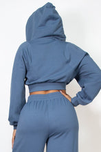 Women's Zip Up Hoodie and Wide Leg Jogger Set