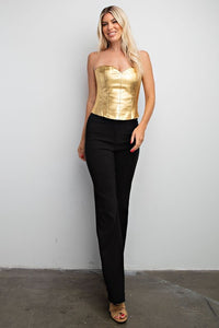 Ray of Shine Bustier Metallic Top