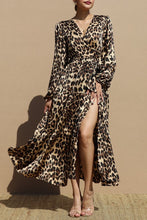 Leopard Print Maxi Wrap Dress