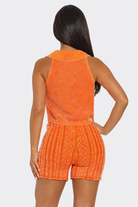 Down To Lounge Mineral Wash Short Set