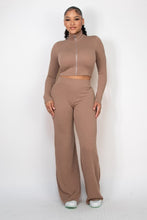 Long Sleeve Flare Leg Knit Loungwear Set