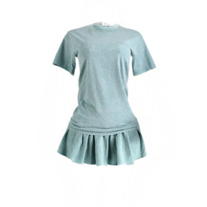 Mineral Wash Oversized T-shirt and Skirt Set