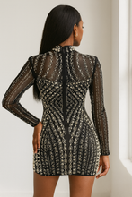 Hot Miami Nights Rhinestone and Pearls Mini Dress