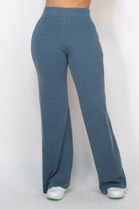 Long Sleeve Flare Leg Knit Loungwear Set