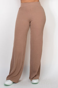 Long Sleeve Flare Leg Knit Loungwear Set