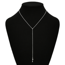 Long Tassel Pearl Drop Chain Necklace