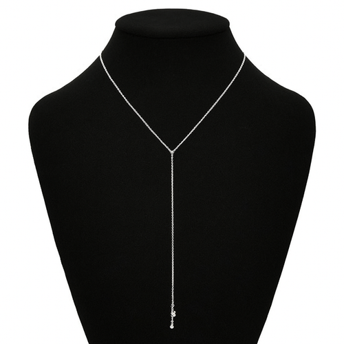 Long Tassel Pearl Drop Chain Necklace