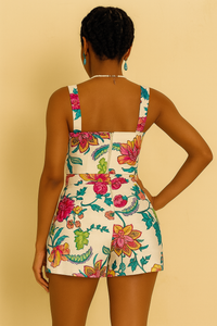 Daytime Glow Two-Piece Floral Short Set