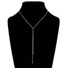 Long Tassel Pearl Drop Chain Necklace