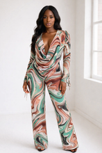 Sweet Fling Cowl Neck Top & Wide Leg Pants Set