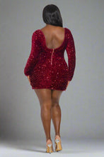 Velvatini Sequin Low Back Mini Dress - Plus