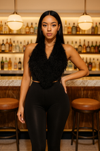 Glam Night Faux Fur Top and Leggings Set