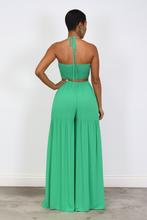 Kona Island Crinkle Wide Leg Cutout Jumpsuit