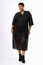 All About Fun Lace Jersey Dress - Plus
