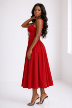 Summer Sunset A-Line Midi Dress