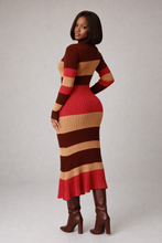 The Mix Up Knit Striped Midi Dress