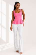 Vintage Bell Sleeveless Peplum Top