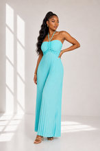 Heatwave Halter Pleated Jumpsuit