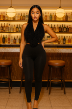 Glam Night Faux Fur Top and Leggings Set