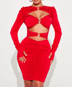 Friday Night Cocktails Cutout Mini Dress