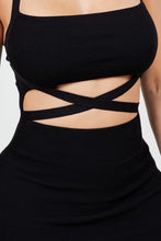 Confident Beauty Crisscross Halter Mini Dress