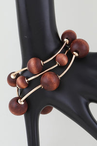 Multi Stone Beaded Tube Bracelet