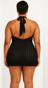 Caught You Looking Halter Mini Dress