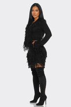 I'm Different Fringe Sweater Skirt Set
