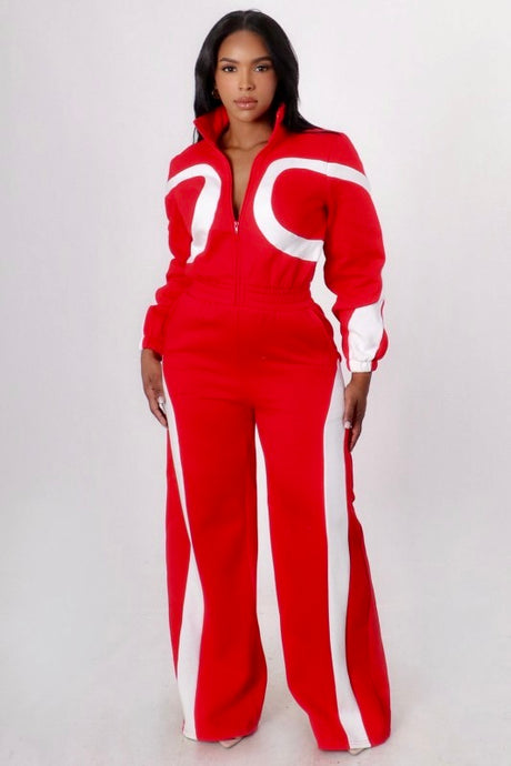 Off Track Wide Leg Jumpsuit