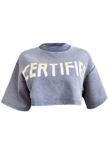 Certified Mineral Wash Crop Sweatshirt