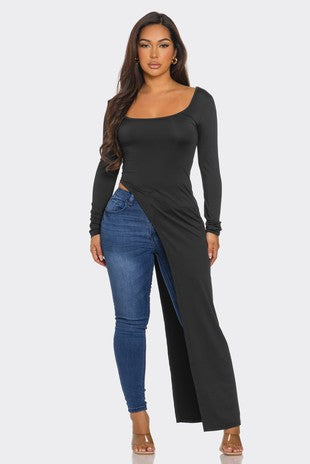 Lady Danger Aysmmetrical Long Sleeve Top