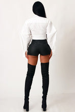 Power Shoulder Poplin Shirts And Tie