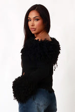 Ring The Alarm Shaggy Off Shoulder Sweater