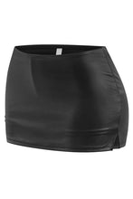 Faux Leather Mini Skort