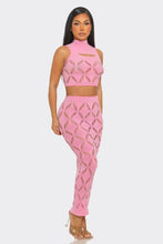 Diamond Girl Bodystocking Midi Skirt Set