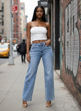 Women's Mid Rise Straight Leg Jeans