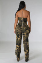 Army Fatigue Strapless Jumpsuit