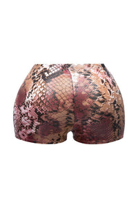 Venomous Senorita Foiled Animal Print Shorts