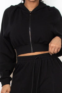 Women's Zip Up Hoodie and Wide Leg Jogger Set