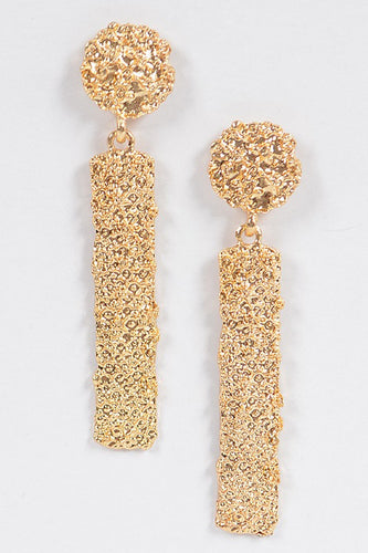 Metal Glitter Bar Earring