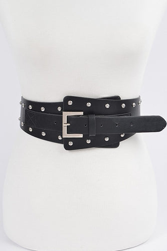 Studded Wide Waist Belt