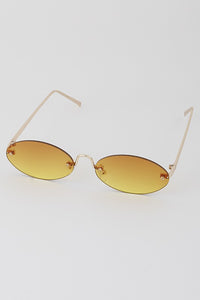 Retro Rimless Round Sunglasses