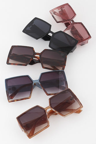 Oversized Geometric Square Sunglasses