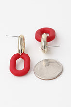 Two Toned Circle Drop Earrings