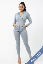 Seamless Two Piece Hoodie & Legging Set - Plus