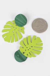 Palm Leaf Metal Earring